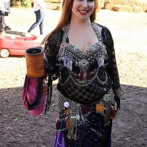 OOAK Say Goshe Fusion Bellydance Bra and Belt